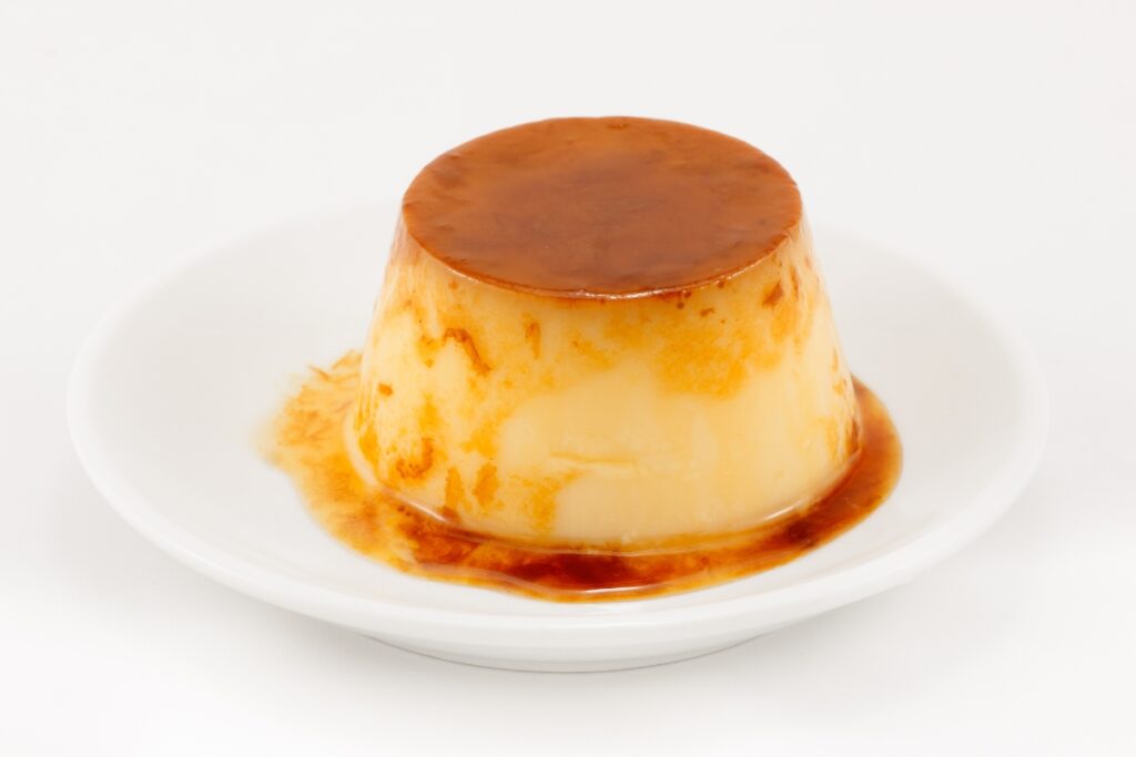 flan de queso de cabra