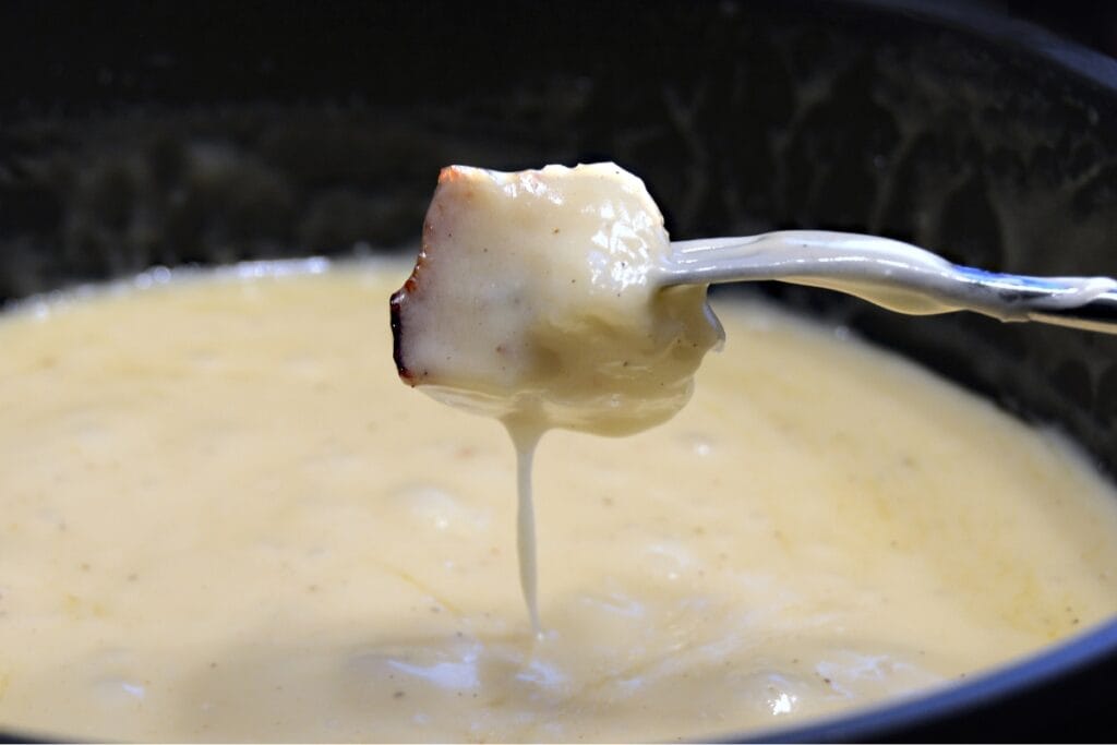 como hacer una fundue de queso de cabra