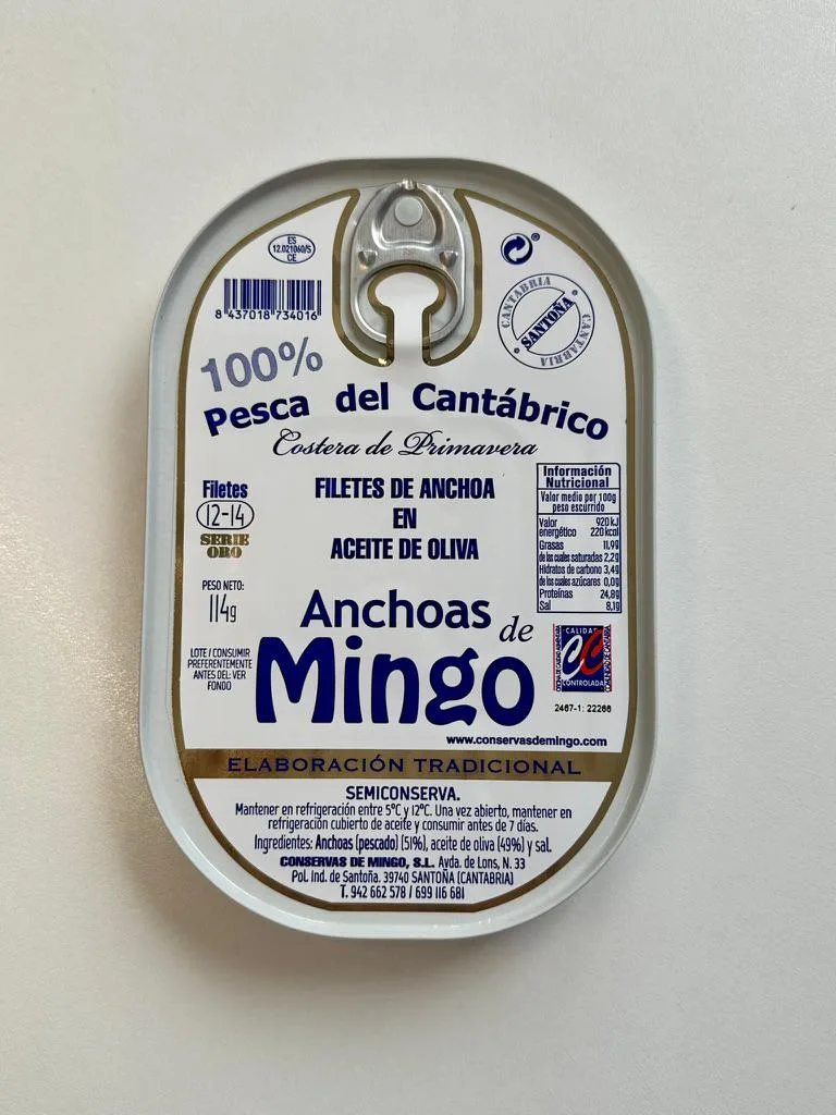 ANCHOAS SANTOÑA – Lata de 10 Filetes